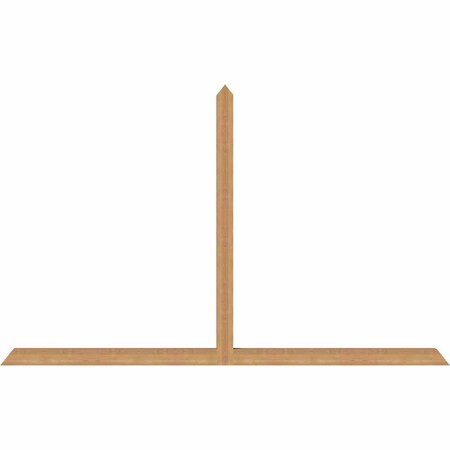Ekena Millwork Portland Timber Gable Bracket, Western Red Cedar, 96"W x 60"H x 3 1/2"D x 3 1/2"F, 15/12 Pitch GBW096X60X0404POR00SWR